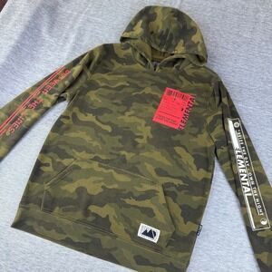 Brooklyn Cloth Mens Camo‎ Elemental Hoodie Graphic Sleeve Pullover Sweatshirt